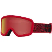 Giro Chico 2.0 Toddler Ski Goggles - Snowboard Goggles for Kids Boys & Girls 2-4 - Red Solar Flair Strap avec Amber Scarlet Lens