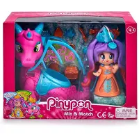 Pinypon - Reine et dragon volant pour filles à partir de 4 ans (Famosa 700015547)