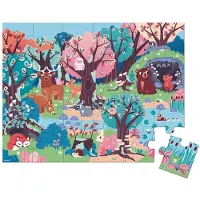 Janod Puzzle magique - Animaux de la forêt - Glow in the dark Puzzle 24 pièces