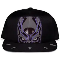 Marvel Hommes, Casquette, Casquette Marvel Black Panther, Noir, (Taille unique)