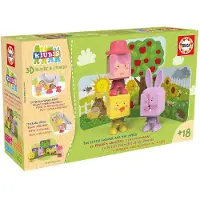 Educa Borras Le Petit Paysan Et Les Pommes (3 figurines) Le jeu de société interactif Kiubis Multicolore Multicolore One Size
