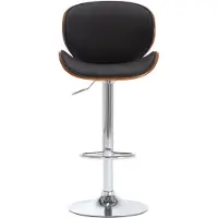 The Living Store Tabouret de bar noir similicuir