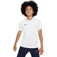 Nike Garçons, T-shirt de sport, Dry Park VII Maillot de football enfant (S), Blanc, Vert, S