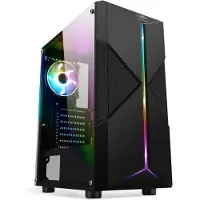 SPIRIT OF GAMER lone 3 (ATX, mATX, Mini-ITX), Boîtier PC, Noir