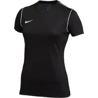 Nike Maillot de football à manches courtes Dri-Fit Park20 pour femme, noir et blanc, taille L