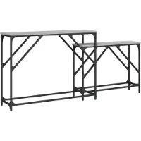 vidaXL Tables console gigognes 2 pcs sonoma gris bois d'ingénierie