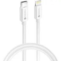 Forcell Câble type C vers Lightning 8 pôles MFi 3A/9V 30W (Max) C901 1m blanc