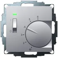 Eberle Controls Eberle UTE 1015-Alu-55 Thermostat d'ambiance encastré 5 à 30°C, Thermostat, Argent