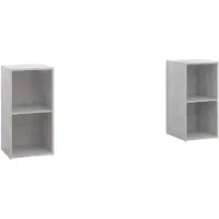 vidaXL Armoires TV 2 pcs. Gris béton 72x35x36,5 cm Bois composite