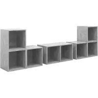 vidaXL Ensemble de 6 meubles TV en bois gris béton