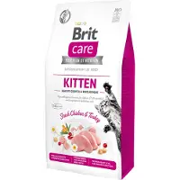 Brit Care Cat Grain-Free Kitten Growth &amp; Development - sans céréales, hypoallergénique, poulet et dinde frais, pour chatons - 7 kg