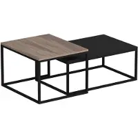 Skye Decor , Leka - Black, table basse, 100 % MÉLAMINE, noir, 72 x 45 x 37 cm