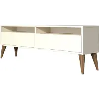 Skye Decor , Best 2 - Crème, Meuble TV, Crème, PANNEAUX DE PARTICULES 100 % REVÊTUS DE MÉLAMINE, 150 x 50 x 30 cm