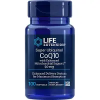 Life Extension , Super Ubiquinol CoQ10 avec Soutien Mitochondrial Amélioré, 50 mg, 100 Gélules