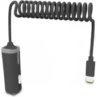 Muvit Chargeur de voiture Lightning Mfi 2.4a 1.8m Noir Taille unique