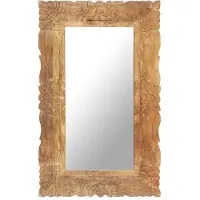 vidaXL Miroir 80x50 cm Bois de manguier massif