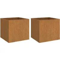 vidaXL Jardinières 2 pcs 42x40x39 cm acier corten