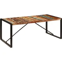 vidaXL Table de salle à manger 200x100x75 cm Vieux bois massif