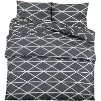vidaXL Ensemble de literie Gris 200x200 cm coton