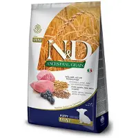 Farmina N&D Ancestral Grain Dog Lamb & Blueberry Puppy Mini - Agneau, myrtilles et céréales pour chiots de petites races - 2.5 kg