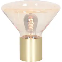 Steinhauer Lampe de table Ambiance or avec verre ambré