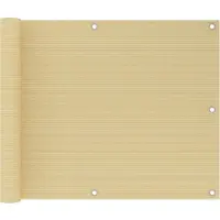 vidaXL Pare-vue de balcon Beige 75x500 cm HDPE