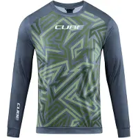 Cube Atx Tm Long Sleeve Enduro Jersey Vert XS Homme