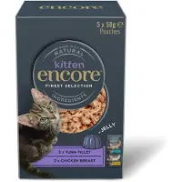 Encore Lot mixte Kitten en gelée 5 x 50 g sachets pour chaton - sélection raffinée (2 saveurs)