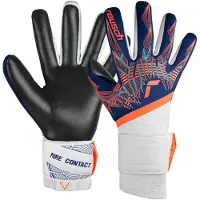 Reusch Pure Contact Gold Goalkeeper Gloves Bleu 9.5