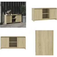 vidaXL Armoire TV Chêne Sonoma 102x37,5x52,5 cm Bois composite - Armoire TV - Armoires TV - Armoire stéréo - Support TV Avec espace de rangement