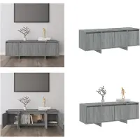 vidaXL Armoire TV Chêne Sonoma Gris 120x30x40,5 cm Bois composite - Armoire TV - Armoires TV - Lowboard - Armoire stéréo