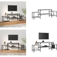 vidaXL Armoire TV Gris Sonoma 157x35x52 cm Bois composite - Armoire TV - Meubles TV - Support TV