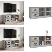 vidaXL Armoire TV Gris Sonoma 102x35,5x47,5 cm Bois composite - Armoire TV - Meubles TV - Supports TV