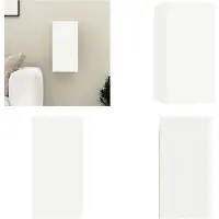 vidaXL Armoire TV Blanc 30,5x30x60 cm Bois composite - Armoire TV - Armoire TV suspendue - Armoires TV suspendues
