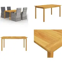 vidaXL 5 pcs. Salon de jardin Gris - Salon de jardin - Meubles de jardin - Ensemble de meubles de jardin