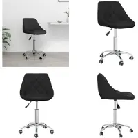 vidaXL Chaise de bureau pivotante noir similicuir - Chaise de bureau - Chaise - Chaises