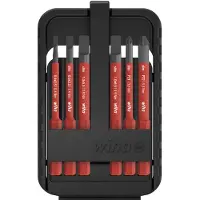 Wiha Jeu d'embouts slim electric Boite de 6 embouts slimBit Fente et Pozidriv (43157)