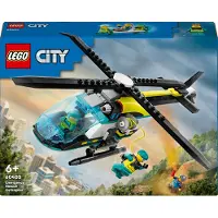 LEGO City Hélicoptère de Secours d'Urgence 60405 - Ensemble de Construction 226 Pièces