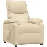 vidaXL Fauteuil relax Tissu Crème