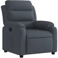vidaXL Fauteuil relax gris foncé velours