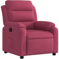 vidaXL Fauteuil relax vin rouge velours