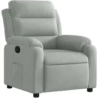 vidaXL Fauteuil relax gris clair velours