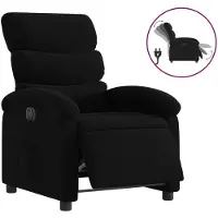 vidaXL Fauteuil inclinable électrique Noir Tissu