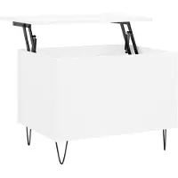 vidaXL Table basse blanche 60x44,5x45 cm Bois composite