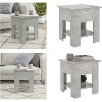 vidaXL Table basse gris béton 40x40x42 cm Bois composite - Table basse - Tables basses - Table - Table de salon