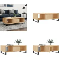 vidaXL Table basse Chêne Sonoma 104x60x35 cm Bois composite - Table basse - Tables basses - Table basse