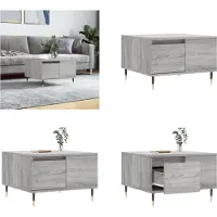 vidaXL Table basse Gris Sonoma 55x55x36,5 cm Bois composite - Table basse - Tables basses - Table d'appoint - Table de salon