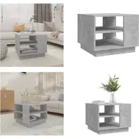 vidaXL Table basse gris béton 55x55x43 cm Bois composite - Table basse - Tables basses - Table de salon - Table basse