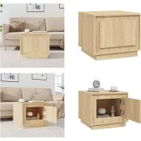 vidaXL Table basse Chêne Sonoma 51x50x44 cm Bois composite - Table basse - Tables basses - Table d'appoint - Meuble d'appoint