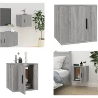 vidaXL Armoire TV murale Gris Sonoma 40x34,5x40 cm - Meuble TV mural - Meubles TV muraux - Armoire TV - Console TV